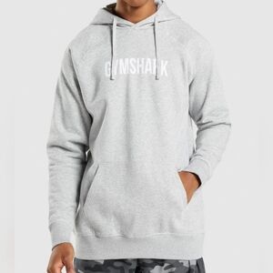 Gymshark Apollo Hoodie, Regular Fit Light Gray Core Marl, Mens S‎